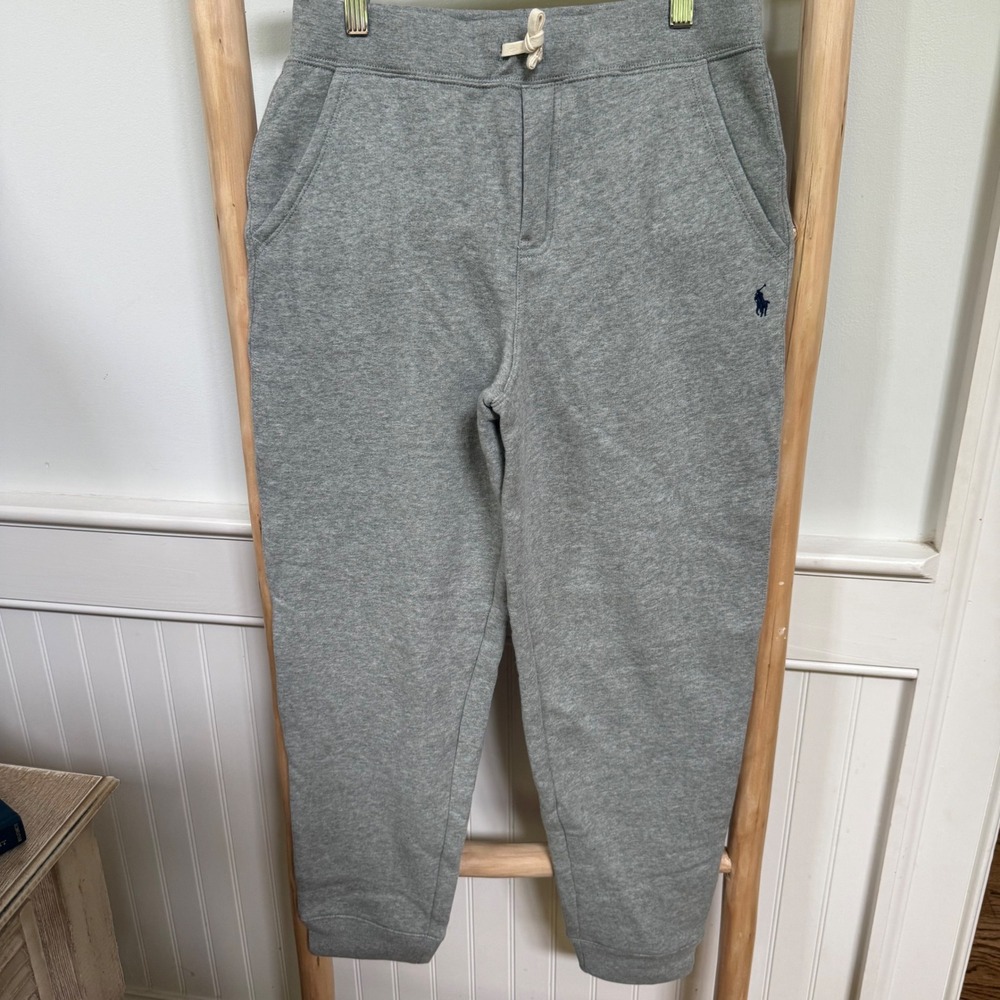 Polo Ralph Lauren Kids Grey Heather Fleece Jogger Sweatpants Size L 14-16 NWT